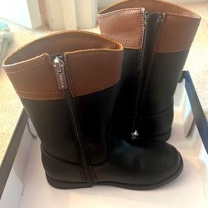 Toddler Girls Nautical Black and Cognac Missey Boot